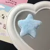 Pinza para el pelo de felpa con forma de estrella de color macarrón linda para niña, pinza lateral para flequillo de estrella de cinco puntas dulce