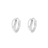 Pendientes Lisos de Plata de Ley S925 para Mujer Pendientes de Diseño Nicho Elegantes Modernos Pendientes Geométricos Versátiles Be02785