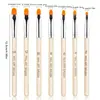 Paquete de 7 Polvo de Brillo Barra Uñas Arte Pintado Cabeza Plana Redonda Fototerapia Manicura Pluma Herramienta de Manicura