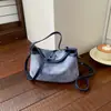 2026 Nova Bolsa Baguete Gradiente para Axila Fivela Rotativa Aba Alça Ajustável Ombro Único Transversal Bolsa Feminina Suave