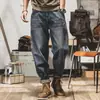 Jeans Americano Retrô de Outono para Homens, Corte Solto, Tamanho Grande, Perna Reta, Novo Estilo 2026, Marca Casual Tendência, Calças Forradas com Lã para Outono e Inverno