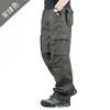 Calça Cargo Multibolsos Masculina de Algodão Respirável Casual para Uso Externo Resistente ao Desgaste Tática Tamanho Grande Calças de Comércio Exterior