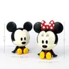 Decoración de pastel de bola de cristal Red Social Cristal esférico Mickey Mouse repostería postre cubierta de vidrio Decoración de San Valentín