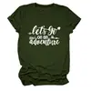 ¡Vamos a la Aventura Sitio Independiente Amazon Moda Casual Camiseta de Manga Corta con Cuello Redondo para Mujer
