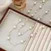 Collar de Perlas Cielo Estrellado para Mujer 2026 Nuevo Estilo Cadena para Suéter Larga Lujo Nicho Gama Alta Accesorio de Otoño e Invierno