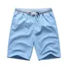Shorts de Praia Masculino Tendência 100% Algodão Nova Moda Shorts de Cinco Pontos Caimento Solto Roupa de Casa Casual para Uso Externo