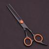 Tijeras de peluquería de tornillo de 6 pulgadas de alto, tijeras planas, tijeras de entresacar, alta calidad, negro, naranja, delgadas, herramientas de peluquería domésticas, corte de cabello
