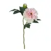 2 cabeças de peônia pintadas a óleo artificiais, flores de seda, para decorações de casamento, decoração de casa, arranjos de flores, flores de plástico e adereços de fotografia