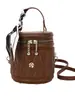 Bolso de mano para mujer transfronterizo, nuevo modelo 2026, nicho retro moda elegante bolso cilíndrico acolchado, bolso de hombro y cruzado, moderno