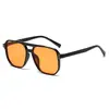 Gafas de Sol Retro de Doble Puente Estilo Y2K Transfronterizas, Elegantes y Sencillas de Marco Grande Sombrilla Gafas de Sol Personalizadas Trendy Ins