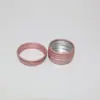 Caja de Aluminio Pequeña de Doble Cara Color Oro Rosa de 5g Caja de Empaque Mini Metálica Roscada para Hilo de Muestra de Prueba DIY Médica