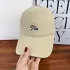 Boné de Baseball para Mulheres, Novo Bordado de Letras, Emagrecimento Facial, Estilo Coreano, Primavera e Outono, Versátil, Casual, Moderno, Boné de Topo Macio com Aba de Pato para Homens