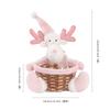 Transfronterizo Nuevo Decorativo Navideño Lentejuelas Rosas Cesta de Frutas Marco Grande de Regalo de Navidad para Niños Cesta de Dulces