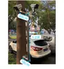 Suporte de Aço Inoxidável para Monitoramento Outdoor Suporte de Poste PTZ Coluna Extensão Topo de Parede Telhado Suporte de Câmera Infravermelha Tipo L