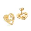 Tendencia de moda en joyería de estilo europeo y americano, una variedad de estilos, pendientes de diamantes de imitación de acero inoxidable huecos para mujeres de una generación de cabello