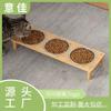 Personalizado de Fábrica Madera Creativo Comedero para Gatos Mesa Comedor Estante para Tazones Bambú Estante para Tazones de Mascotas Madera Estante para Alimentación de Gatos Mascotas Transfronterizo