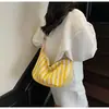 Bolsa de Lona Listrada Bolsa Transversal Literária Fresca Casual Moda Bolsa de Ombro de Grande Capacidade Bolsa de Mão Multifuncional
