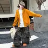 Conjunto de jaqueta com capuz de estrela de cinco pontas novo para outono de 2026 para crianças, conjunto casual solto de calça larga de duas peças para meninos e meninas