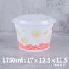Lonchera desechable redonda de porcelana azul y blanca xyt, caja de embalaje para comida rápida para llevar, recipiente redondo de plástico, lonchera con tapa alta gruesa