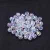Cuentas redondas de acrílico transparente de 4-12 mm con agujero recto, color mágico, sueltas, para bricolaje, para teléfono móvil, cadena, llavero, accesorios