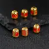 Plata de Ley S925 Chapada en Oro de 24 Quilates en Cuerpo Completo, Cuentas Tradicionales de Barril de Siete Estrellas de la Osa Mayor y Tai Chi, Accesorio Versátil de Estilo Chino Original Nuevo para DIY