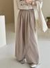 Novedad Primavera y Verano 2026 Pantalones Largos de Algodón Lavado Talla Grande Color Sólido Pantalones de Pierna Ancha Pantalones Casuales Cintura Alta Pantalones Rectos para Mujer