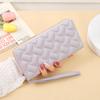 Nova Carteira Feminina Estilo Coreano Carteira para Meninas Longa com Vários Compartimentos para Cartões Bolsa Clutch com Zíper Único Carteira Carteira Atacado