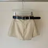 Calça-saia clássica preto e branco de cintura alta para mulheres, estilo coreano, versátil, emagrece, cobre o quadril, anti-exposição, adequada para o trabalho, shorts de alfaiataria