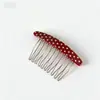 Peine para el Cabello y Pasador Estilo Coreano con Puntos, Pinza para Flequillo de Acetato, Herramienta Portátil para Peinar el Cabello para Mujeres