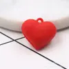 Acessórios para Joias DIY Borracha Macia Fresco e Simples Tridimensional Coração de Pêssego Brincos em Formato de Coração Chaveiro Pingente para Bolsa