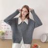 Nuevo Cárdigan de Punto con Cremallera Otoño e Invierno 2025 Estilo Occidental Suave Elegante Reductor de Edad Chaqueta Suéter para Mujer
