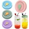 Nova Tampa de Silicone para Copo Uso Dupla Face Tampa de Vidro Mason Tampa de Copo Tampa de Silicone à Prova de Poeira Tampa de Silicone à Prova de Vazamentos Silicone de Grau Alimentício