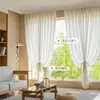 Cortinas Transparentes Espessas Phantom Transmissoras de Luz e Protetoras de Privacidade, Cortinas Transparentes Brancas Resistentes a Arranhões e Duráveis para Varanda, Sala de Estar, Quarto, Janela de Canto