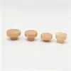 Manija minimalista de madera maciza de estilo japonés con parte superior plana para puertas y cajones de armarios y gabinetes del hogar, pomo redondo pequeño para muebles de un solo agujero, manija de madera natural