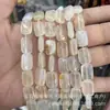 10X14 Piedra Natural Cristal Ágata Rectangular Plano Cuentas DIY Pulsera Collar Accesorios de Joyería Productos Semi-Terminados Venta al por Mayor