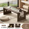 Mesa Pequeña Plegable para Ventanas de Mirador, Mesa Tatami para el Hogar, Mesa de Té de Madera No Maciza, Mesa de Té Estilo Chino, Mesa de Comedor para Repisa de Ventana