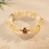 Pulsera de Cristal con Perlas de Cristal Natural Optimizada Pulsera Versátil de Nicho Joyería de Moda de Lujo Ligero Venta al por Mayor para Mujeres