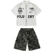 Ropa de Performance Hip-Hop para Niños, Trajes de Manga Corta Estilo Hip-Hop para Niños, Ropa Moderna HipHop Hip-Hop Genial y Atractiva para Niñas, Verano para Niños