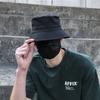 Sombrero Negro de Primavera y Verano para Hombres y Mujeres Sombrero de Pescador Juvenil Sombrero de Sol ins Estilo Coreano de Moda Estilo Hong Kong Estilo Japonés Sombrero Cubeta Versátil