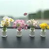 Adornos Creativos para Coche, Lindo Conejo Flor Perfumada para Coche, Mesa de Control Central de Pantalla, Decoración Interior de Coche, Objetos Divertidos, Diosa Popular de Internet
