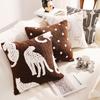 Funda de Cojín para Sofá Marrón Estilo Francés, Diseño Simple y de Lujo Ligero para Sala de Estar, Dormitorio, Cabecera, Mirador, Cojín con Relleno
