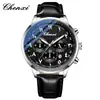 Reloj Multifuncional para Hombre Dawn Calendario de Tres Ojos Reales Seis Agujas Cronógrafo Correa de Acero Fabricante Transfronterizo en Vivo Reloj de Cuarzo