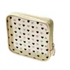 Bolsa de Maquillaje de Malla con Forma de Corazón, Bolsa de Almacenamiento de Viaje Transpirable y Visible, Organizador de Escritorio para Artículos de Tocador y Joyería
