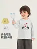 Kaka Panda roupas infantis camiseta de manga comprida para meninos e meninas outono e primavera roupa de outono para meninas blusa de outono para bebê base shirt moderna