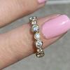 Anillo de Diamante de Fila de Circonita para Mujer, Diseño de Nicho, Anillo de Dedo Índice de Gama Alta, Joyería de Mano Exquisita y Simple para Ropa de Trabajo Diaria al por Mayor