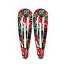 Accesorios para el Cabello de Celebridad de Internet Chaqueta Estampada con Flores Grandes del Noreste Pinza de Pelo Pinza para Flequillo Pintada Pinza Lateral Pinza de Gota de Agua Dulce Versátil Flor