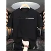 Talla Europea Algodón Verano Hombres 100% Algodón Casual Holgado Letras Grandes