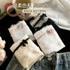 Ropa interior de algodón puro estilo francés para chica de té blanco, bragas de algodón con cintura baja y lazo para mujer.