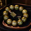 Pulseira Autêntica de Sândalo Verde Argentino com Círculo Único, Contas de Oração Budistas, Pulseira de Madeira com Vários Círculos, Diversos Estilos, Atacado do Fabricante