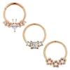 Conjunto Fechado de Anel Europeu e Americano Transfronteiriço com 3 Peças Argola de Nariz Clipe de Nariz Unha de Osso da Orelha Personalizada Unha de Nariz Joia para Piercing Clipe de Nariz de Flor